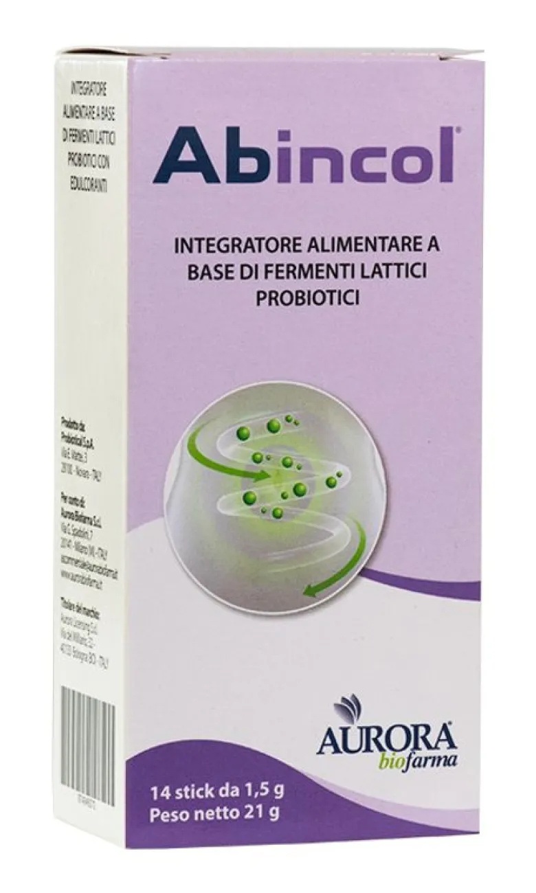 Abincol 14 Stick Orosolubili - Integratore Digestivo Naturale