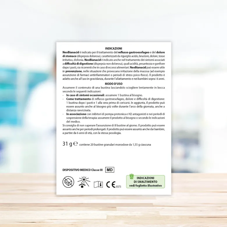 Aboca Neobianacid Acidità Reflusso 20 Buste Monodose