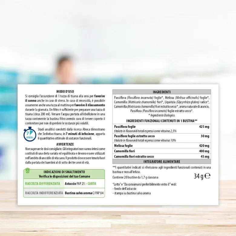 Aboca Sedivitax Tisana 20 Bustine