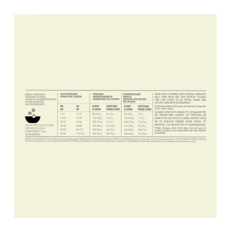 Acana Cane Light & Fit Crocchette Pollame e Passera del Pacifico Sacco 2Kg