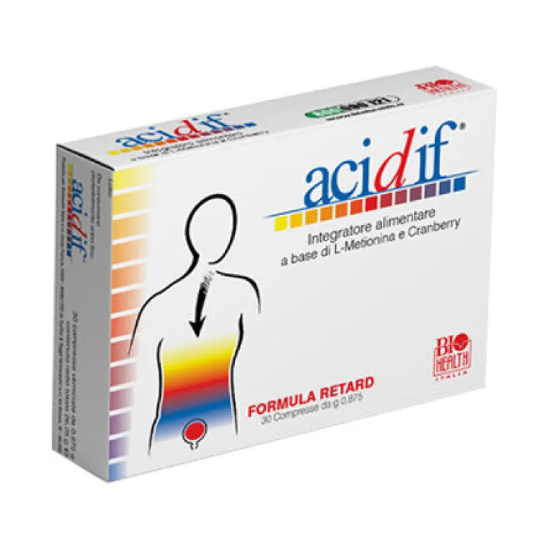 Acidif integratore di Metionina e Cranberry per le vie urinarie 30 compresse