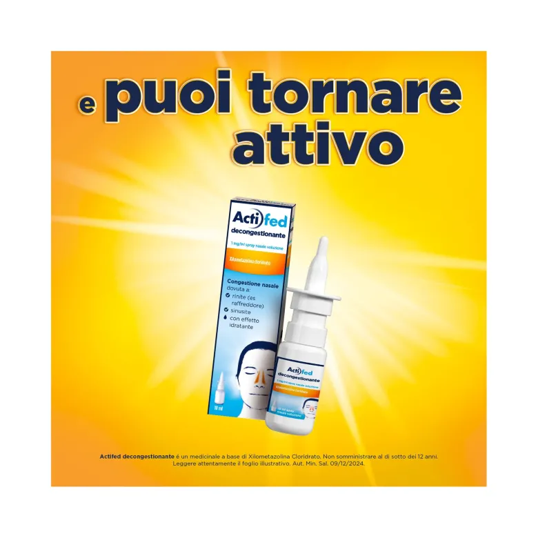 Actifed Decongestionante Spray Nasale Rinite e Sinusite
