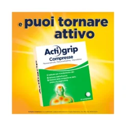 Actigrip 12 Compresse per Raffreddore Cefalea Mal di testa Febbre e Influenza