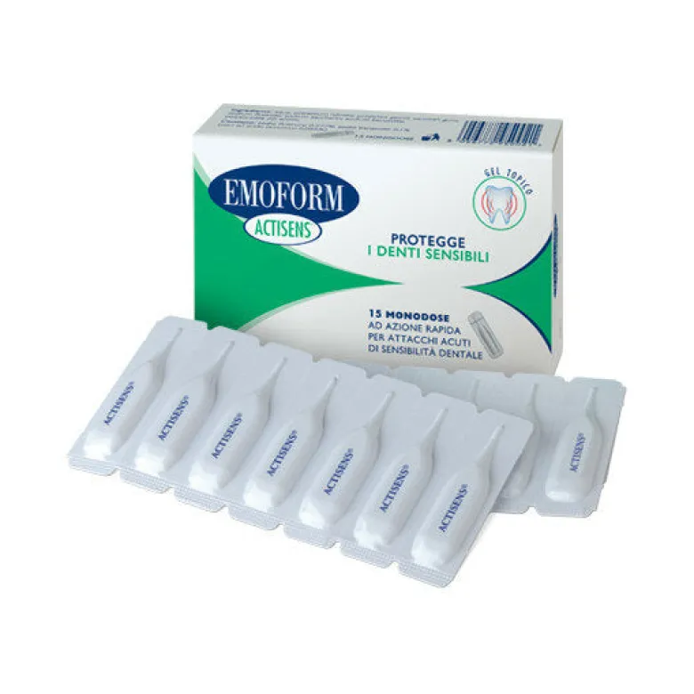 Actisens Gel Emoform gel per proteggere e rafforzare i denti sensibili 15 flaconcini
