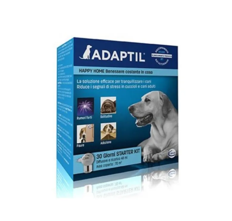 Adaptil Happy Home Diffusore di feromoni per tranquillizzare i cani + ricarica 48ml