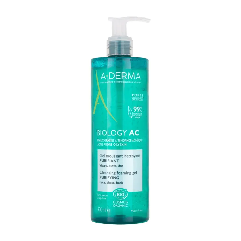A-Derma Biology AC Gel detergente schiumogeno purificante anti-imperfezioni 400ml