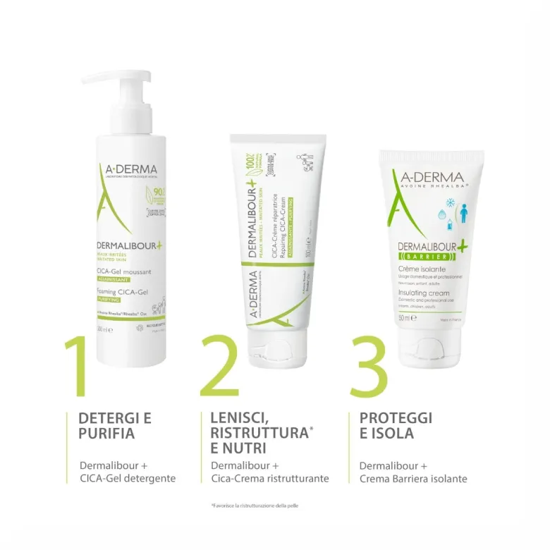 A-Derma Dermalibour + Cica Gel detergente purificante pelli irritabili 200ml