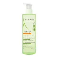A-Derma Exomega Control gel detergente emolliente 2 in 1 corpo e capelli pelle secca 500ml