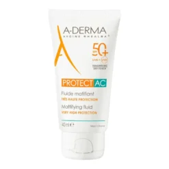 A-Derma Protect AC Fluido opacizzante protezione solare viso molto alta SPF50+ 40ml