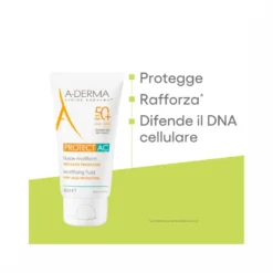 A-Derma Protect AC Fluido opacizzante protezione solare viso molto alta SPF50+ 40ml