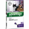 Advantage 80mg soluzione spot-on per gatti grandi e conigli grandi 4 pipette (4 x 0,8ml)