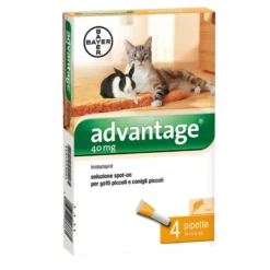 Advantage Spot On 4 Pipette 0,4ml Antiparassitario Gatti/Conigli