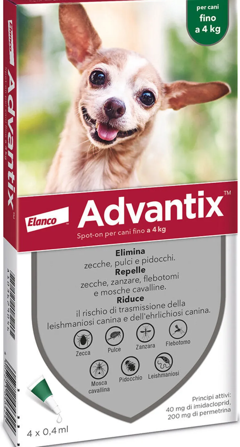 Advantix Spot-on per cani fino a 4kg 4 pipette (4 x 0,4ml)