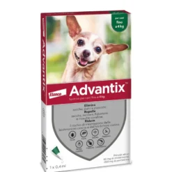 Advantix Spot On Per Cani Fino A 4Kg Soluzione 1 Pipetta da 0,4ml