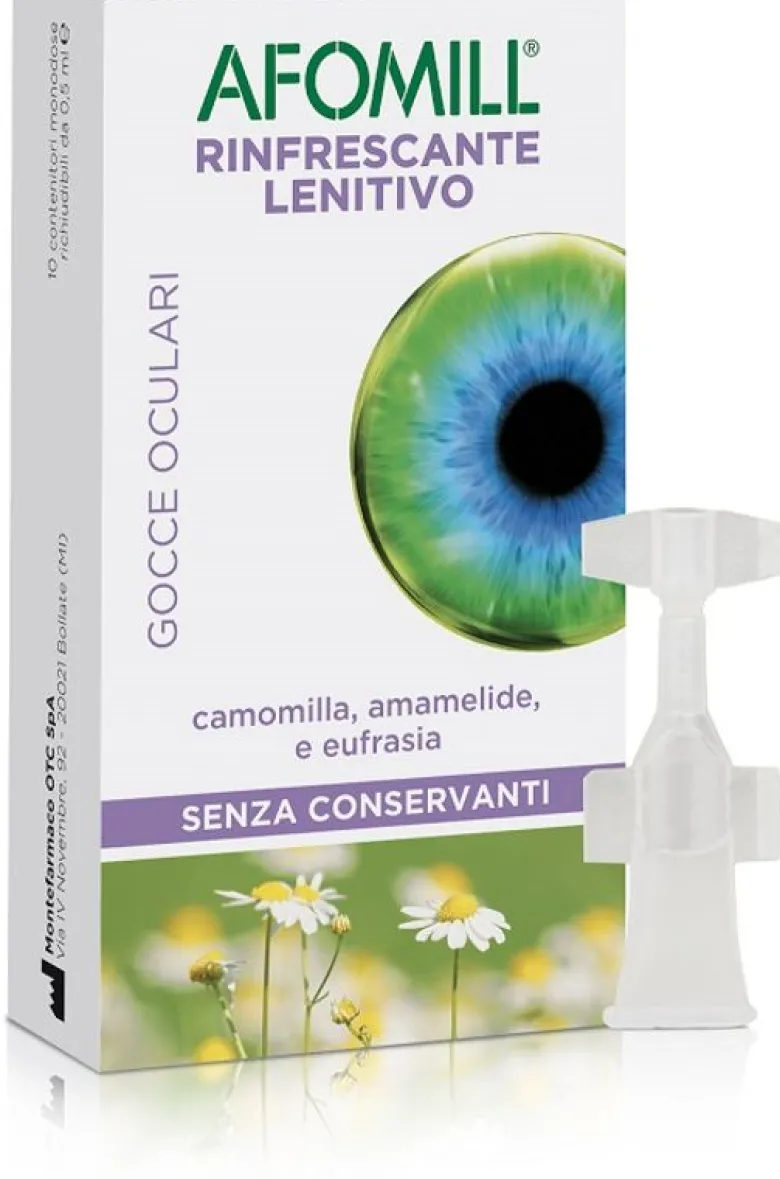 Afomill Gocce Oculari Rinfrescanti e Lenitive 10 contenitori monodose