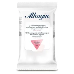 Alkagin 15 Salviettine Detergenti e Rinfrescanti per l'igiene intima