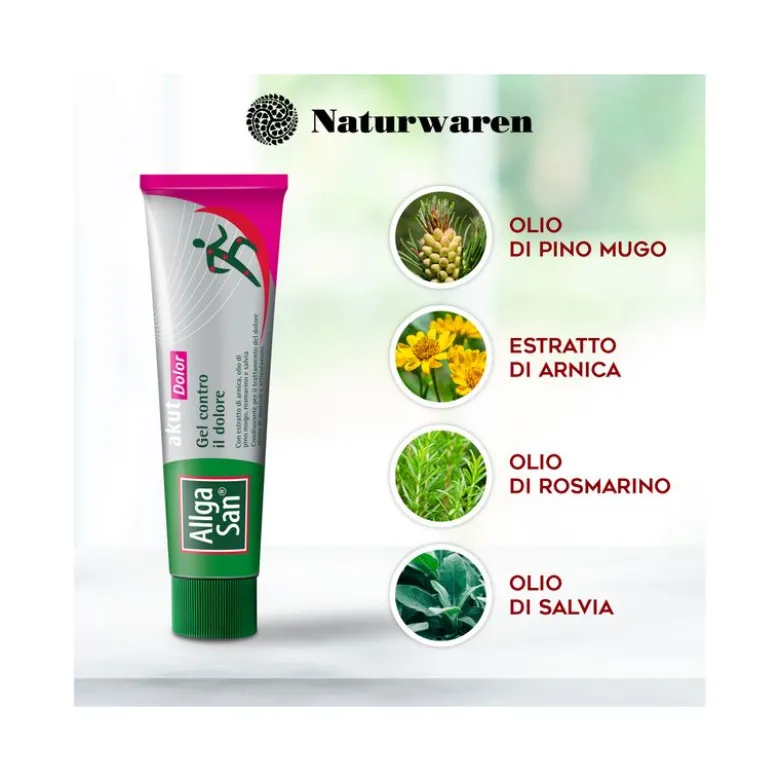 AllgaSan Akut Dolor Gel Arnica 100ml Sollievo Muscolare Articolare