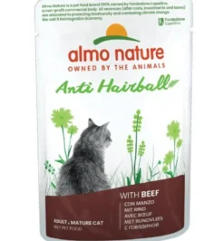 Almo Nature Anti Hairball Cibo Umido Manzo Per Gatti Adulti Bustina 70g