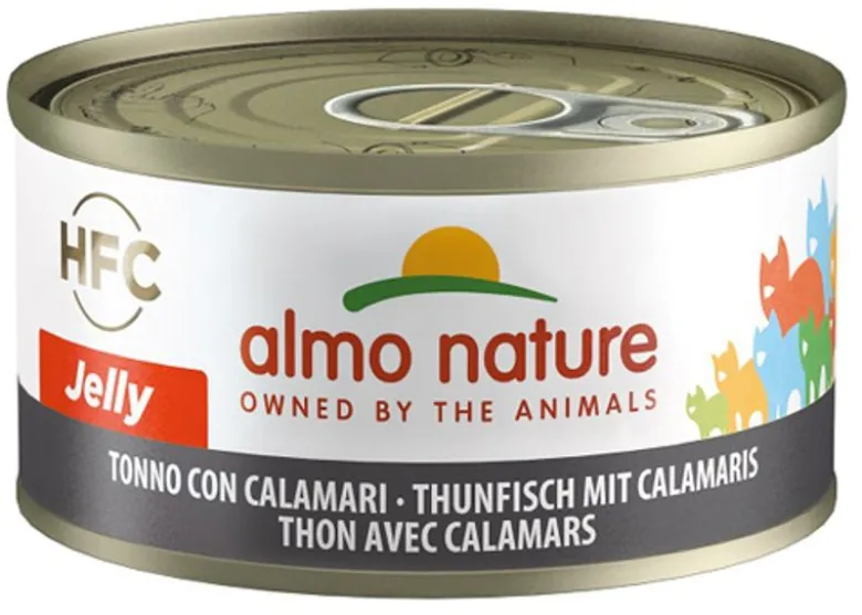 Almo Nature HFC Jelly Cibo Umido Tonno E Calamari Per Gatti Adulti Lattina 70g