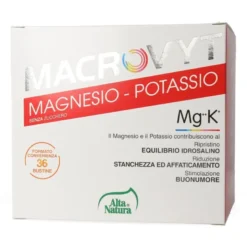 Alta Natura Macrovyt Magnesio Potassio riduce stanchezza ed affaticamento 36 bustine gusto arancia