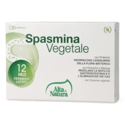 Alta Natura Spasmina Vegetale con probiotico favorisce la flora batterica 30 opercoli