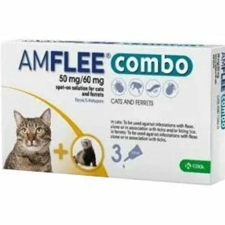 Amflee Combo Spot-On Soluzione 3 Pipette Da 0,5ml Gatti/Furetti