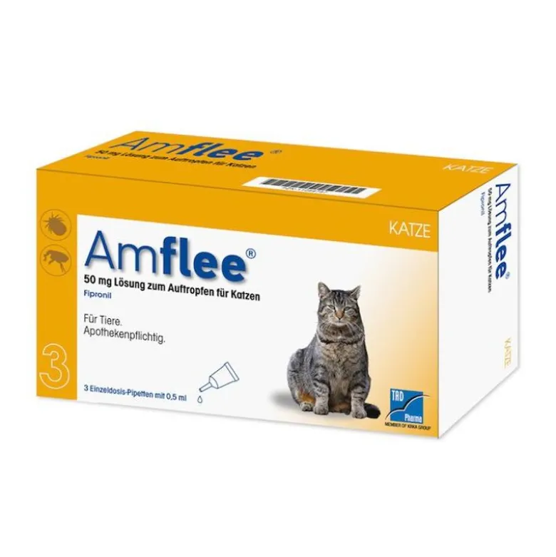 Amflee Spot-On Gatti Soluzione 3 Pipette 0,5ml 50mg