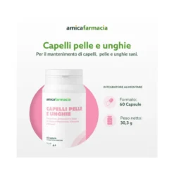 Amicafarmacia Capelli Pelle e Unghie integratore 60 capsule