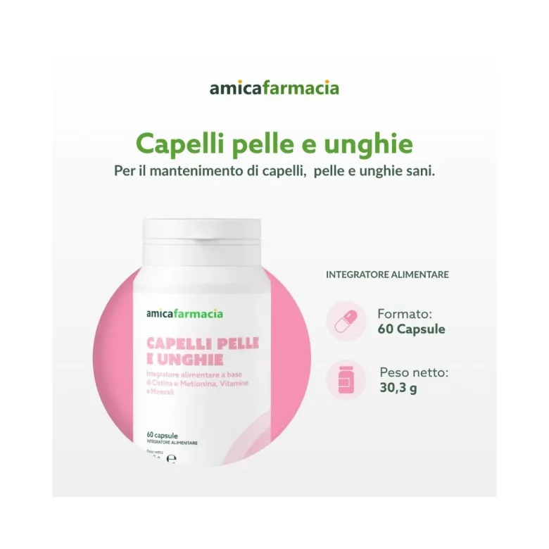 Amicafarmacia Capelli Pelle e Unghie integratore 60 capsule