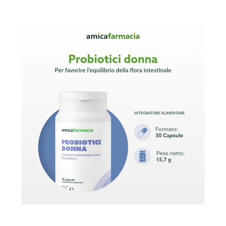 Amicafarmacia Probiotici Donna Integratore 30 Capsule