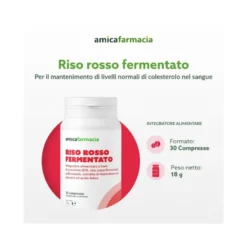 Amicafarmacia Riso Rosso Fermentato integratore 30 compresse