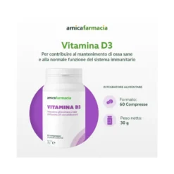 Amicafarmacia Vitamina D3 Integratore 60 Compresse