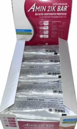 Amin 21k Bar Gusto Cioccolato 20 Barrette Proteiche Da 33g