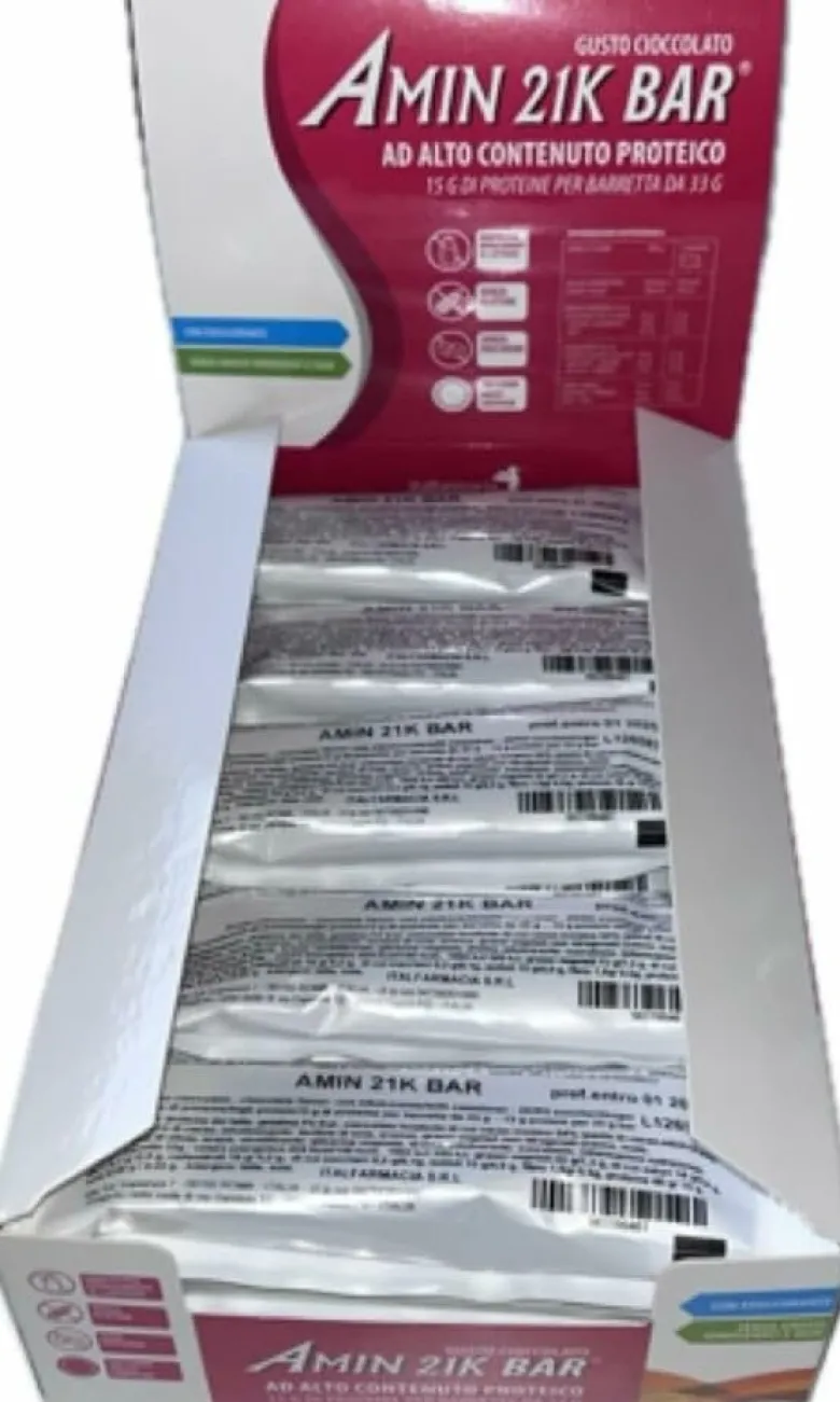 Amin 21k Bar Gusto Cioccolato 20 Barrette Proteiche Da 33g