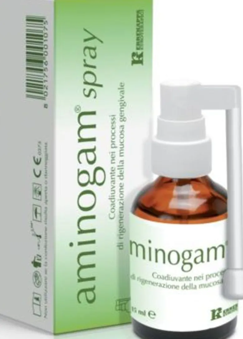 Aminogam spray 15ml coadiuvante nei processi di rigenerazione orale