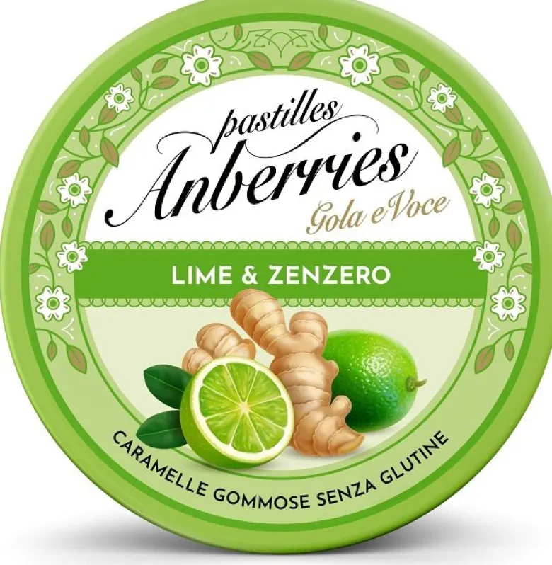 Anberries Lime & Zenzero Caramelle Gommose 50g