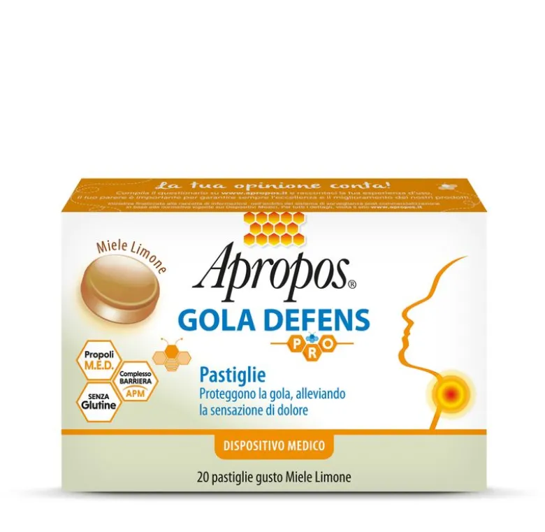 Apropos Gola Defens Pro 20 Pastiglie Miele E Limone