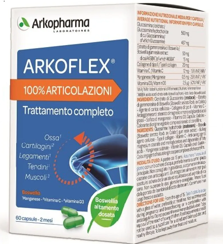 Arkopharma Arkoflex 100% Articolazioni 60 Capsule