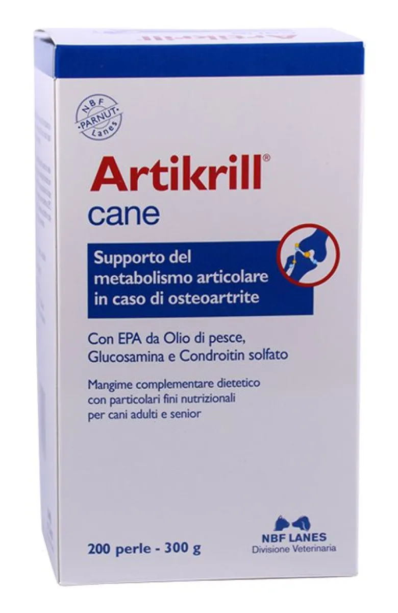 Artikrill Mangime Cani 200 Perle - Omega 3 per Benessere