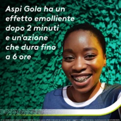 Aspi Gola Caramelle Antinfiammatorio per Gola Infiammata e Mal di gola 24 pastiglie Limone Miele