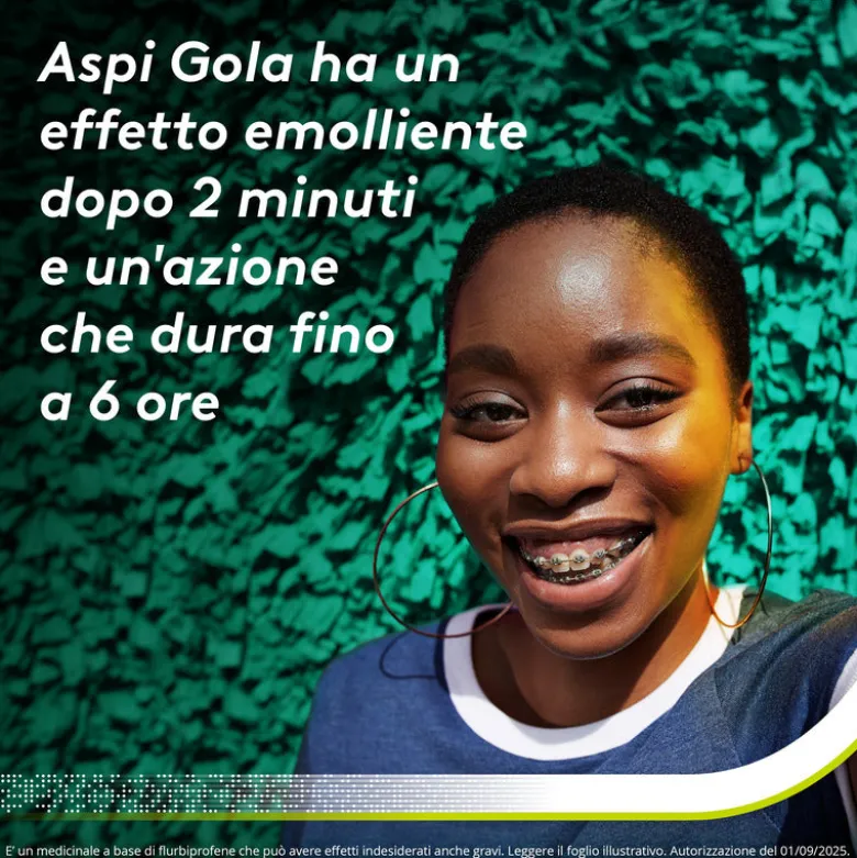 Aspi Gola Caramelle Antinfiammatorio per Gola Infiammata e Mal di gola 24 pastiglie Limone Miele