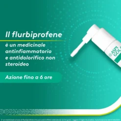 Aspi Gola Spray Antinfiammatorio per Gola Infiammata Faringite e Mal di gola con Flurbiprofene 15ml