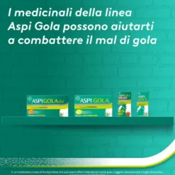 Aspi Gola Spray Antinfiammatorio per Gola Infiammata Faringite e Mal di gola con Flurbiprofene 15ml