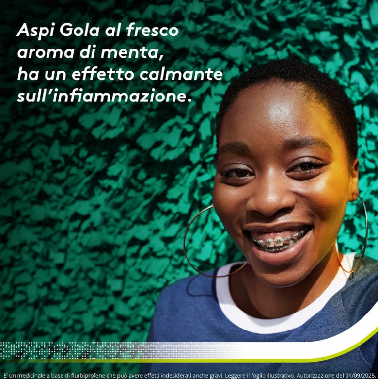 Aspi Gola Spray Antinfiammatorio per Gola Infiammata Faringite e Mal di gola con Flurbiprofene 15ml