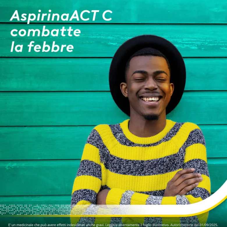 AspirinaACT C antinfiammatorio e antidolorifico per Febbre eInfluenza con Vitamina C 10 Cpr Eff