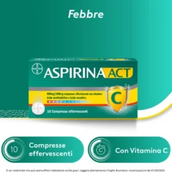 AspirinaACT C antinfiammatorio e antidolorifico per Febbre eInfluenza con Vitamina C 10 Cpr Eff