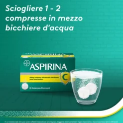 Aspirina C Antinfiammatorio Antidolorifico per Influenza Raffreddore e Febbre con Vitamina C 20 Cpr