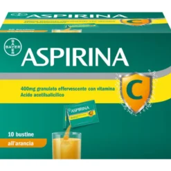 Aspirina C Antinfiammatorio e Antidolorifico per Influenza e Febbre con Vitamina C 10 Buste Arancia