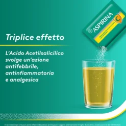 Aspirina C Antinfiammatorio e Antidolorifico per Influenza e Febbre con Vitamina C 10 Buste Arancia