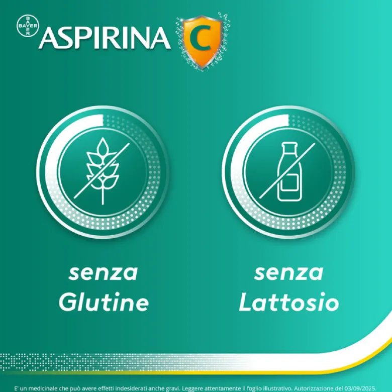 Aspirina C Antinfiammatorio e Antidolorifico per Influenza e Febbre con Vitamina C 10 Buste Arancia
